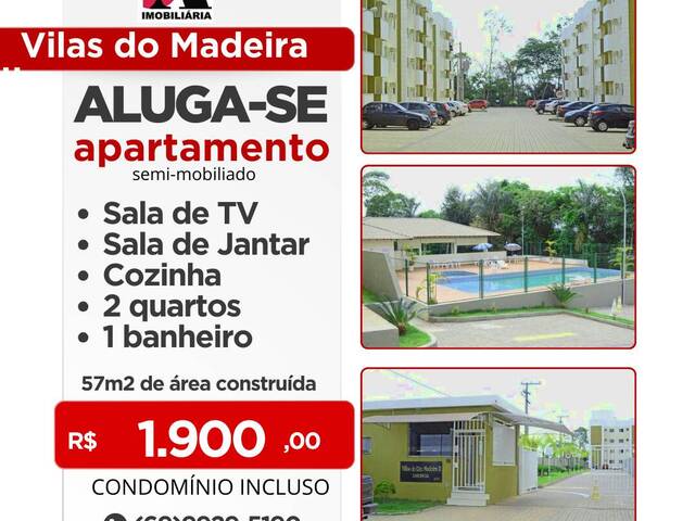 #950 - Apartamento para Locação em Porto Velho - RO